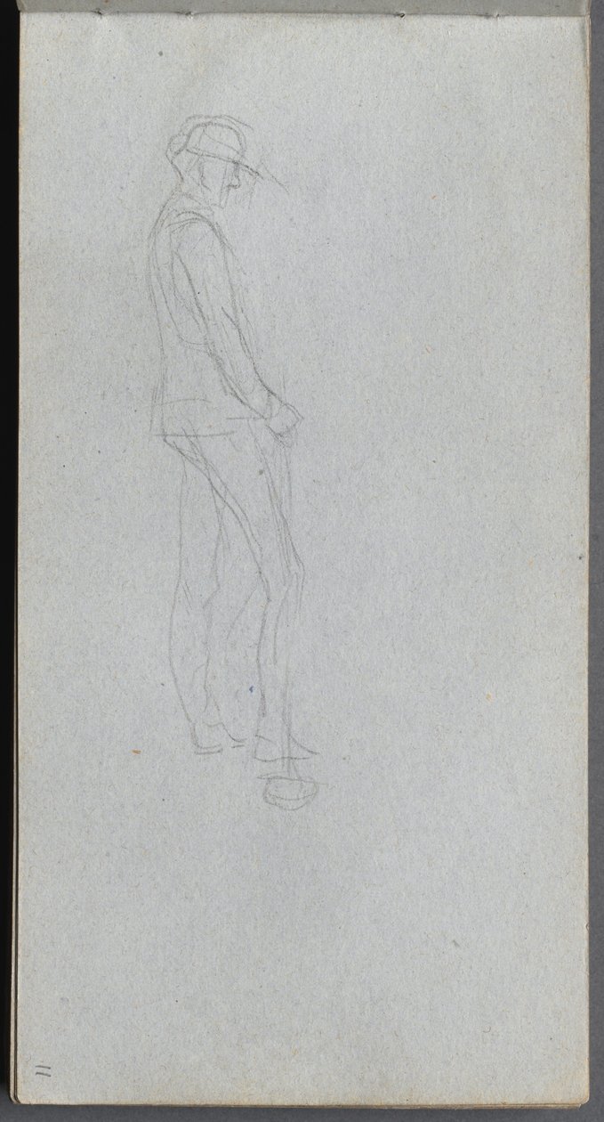 Skitsebog, side 11: Figur i profil. af Jean Louis Ernest Meissonier