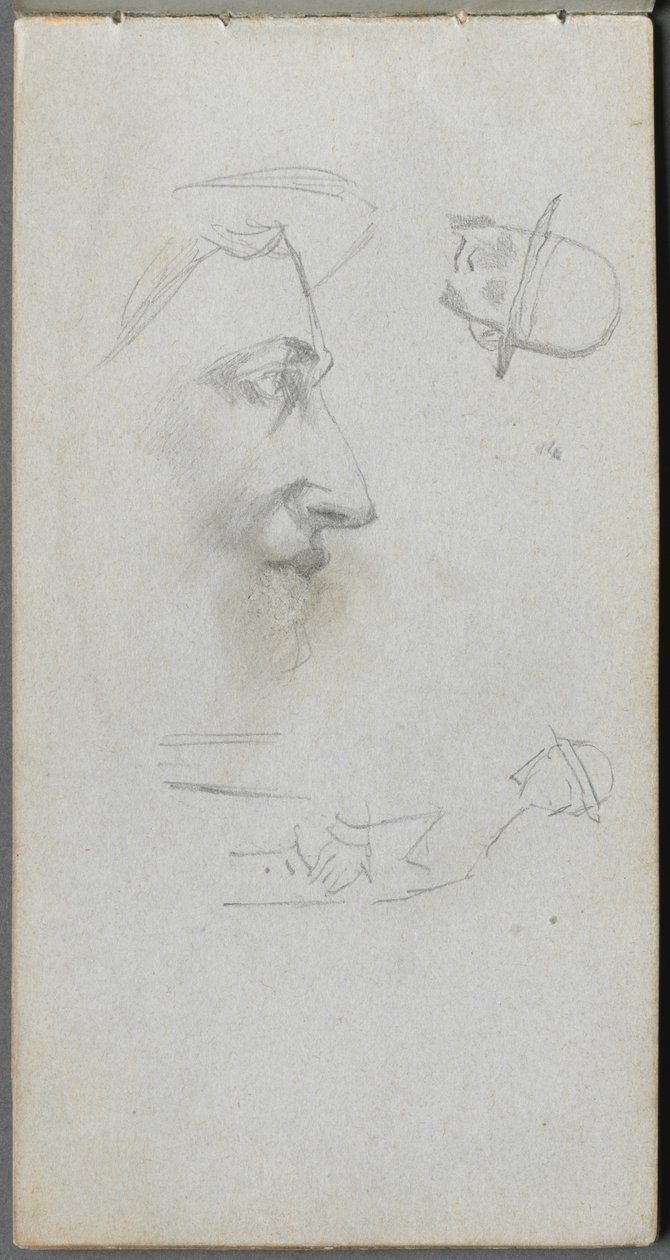 Skitsebog, side 14: Figurer af Ernest Meissonier