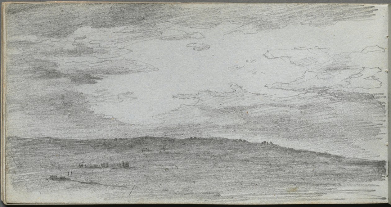 Skitsebog, side 34: Landskabsundersøgelse. af Jean Louis Ernest Meissonier