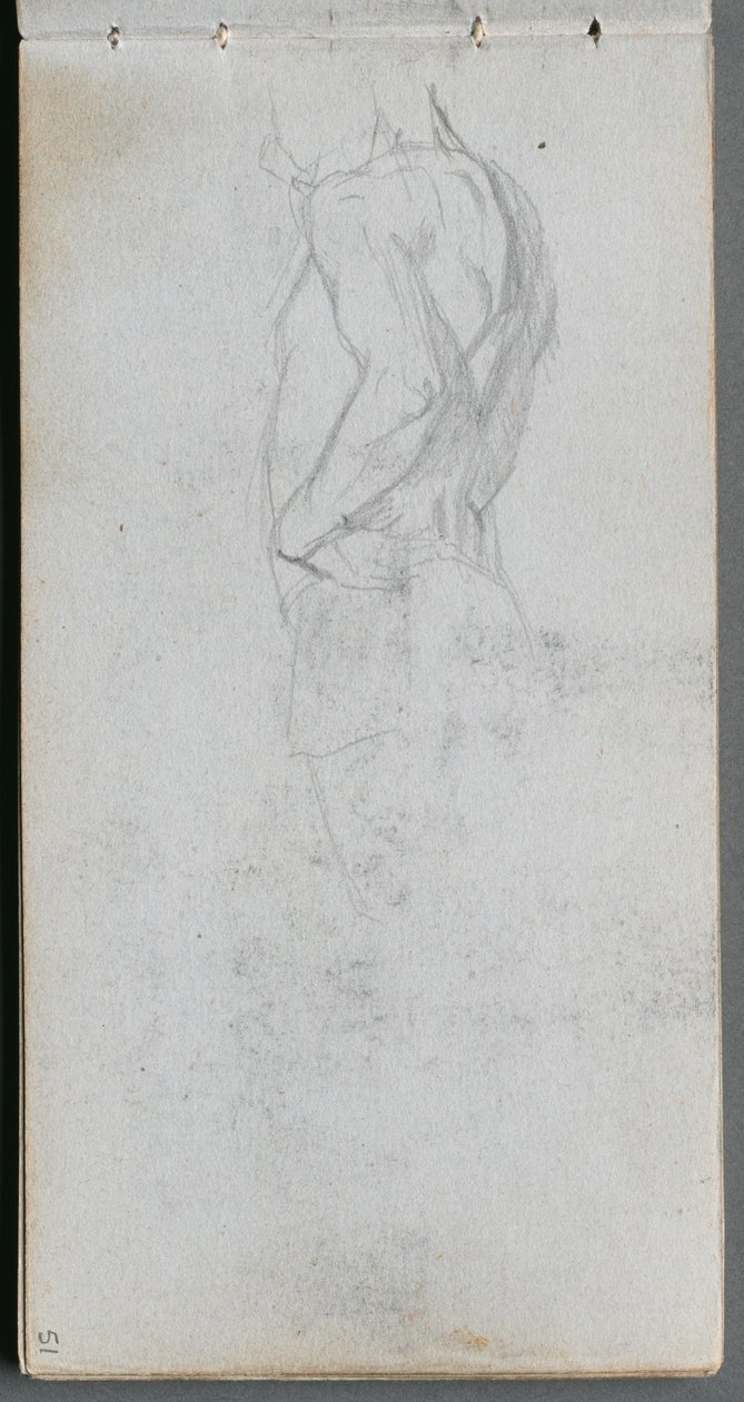 Skitsebog, side 51: Studie af figurer af Ernest Meissonier