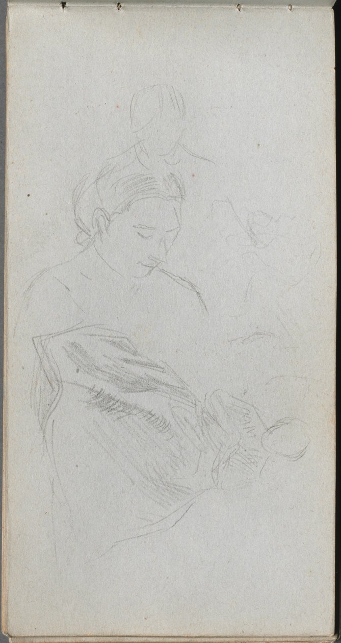 Skitsebog, side 82: Studie af Fgures af Ernest Meissonier