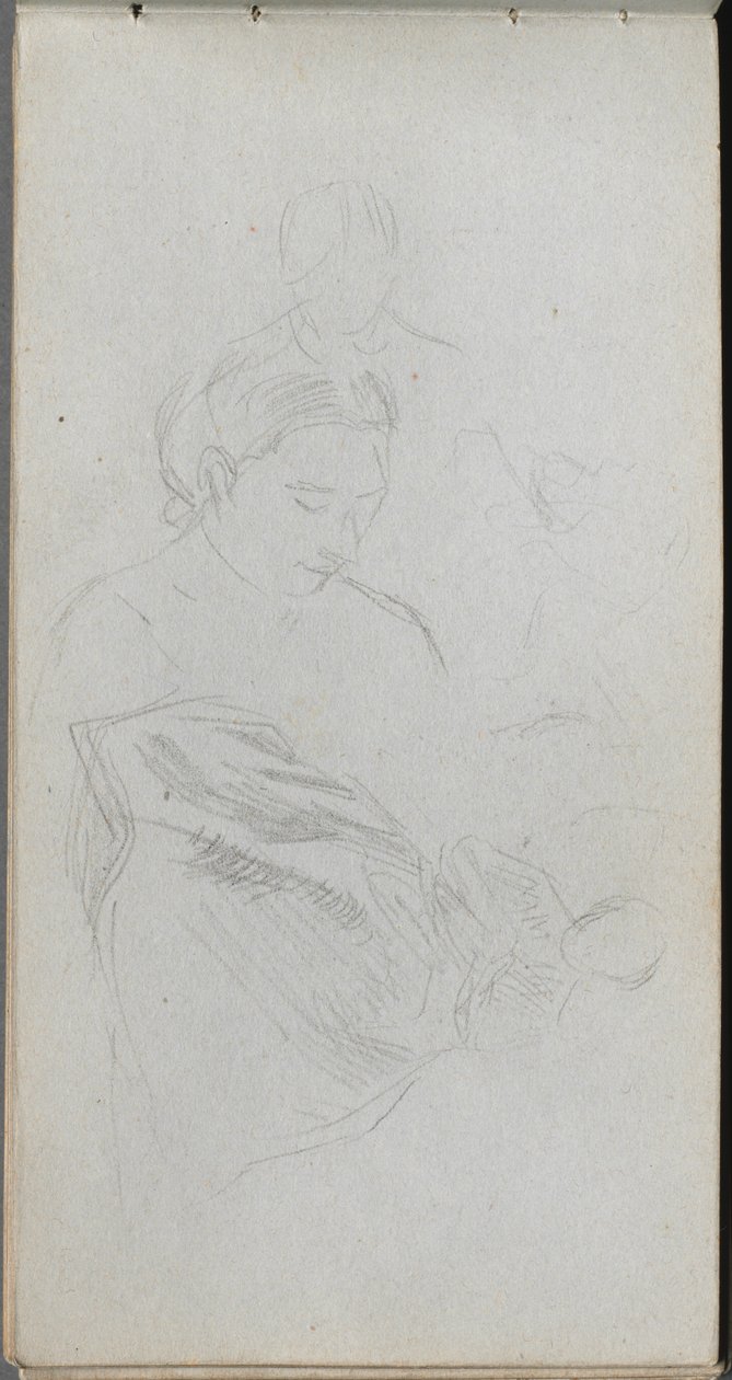 Skitsebog, side 82: Studie af figurer. af Jean Louis Ernest Meissonier