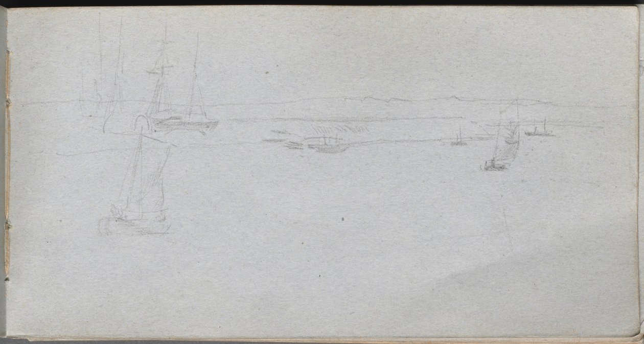Skitsebog, side 94: Havlandskab. af Jean Louis Ernest Meissonier