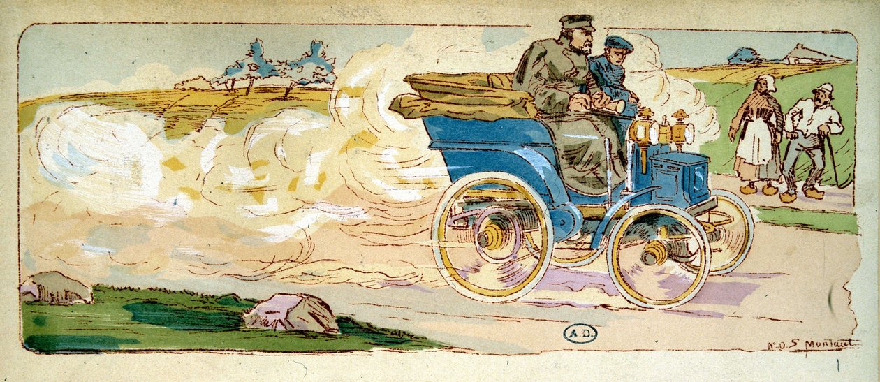 Paris-Bordeaux: Mr. Levassor vi har 4 CV Panhard & Levassor af Ernest Montaut