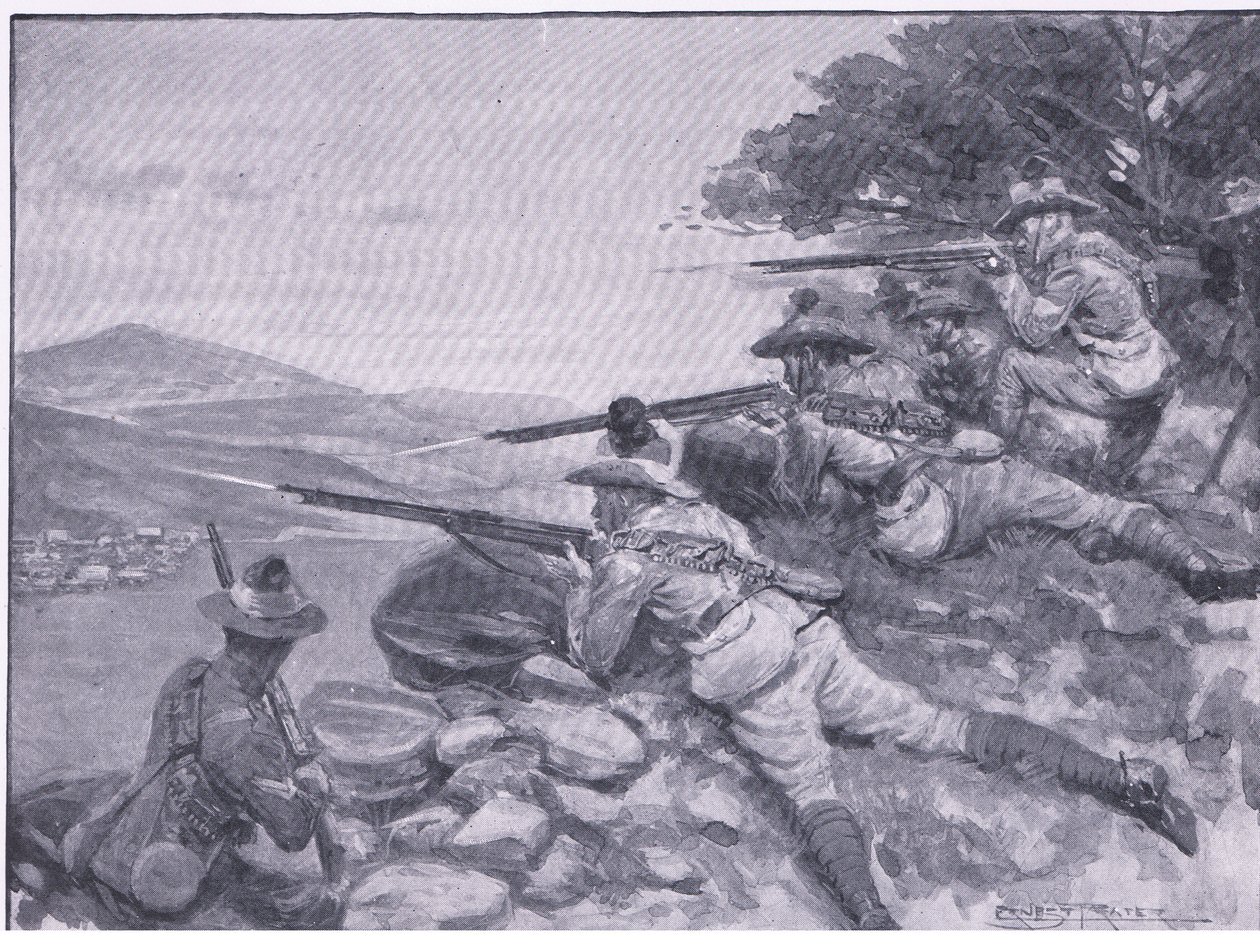 At give dem en chance, fra After Pretoria: The Guerilla War udgivet af Harmsworth Bros Limited, 1901 af Ernest Prater