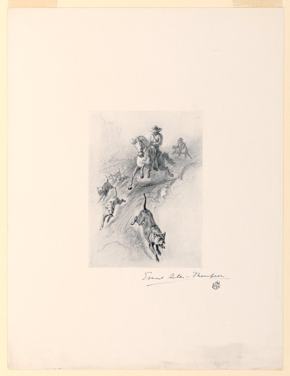Garveri med sine hunde kom galoperende op ad Cañonen af Ernest Thompson Seton