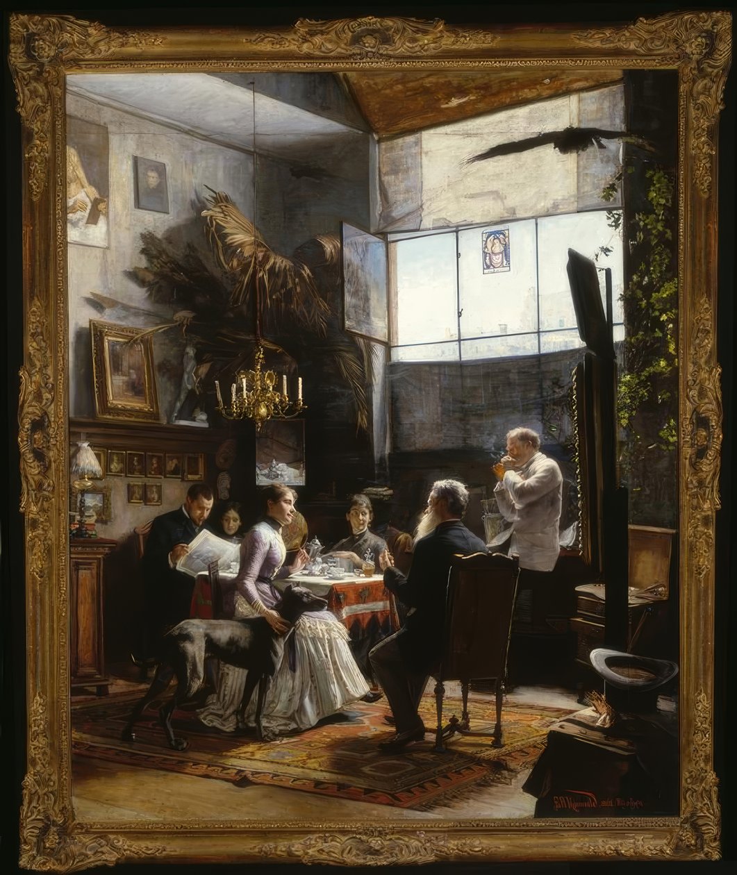 E.Hirschler-Kunwald, I atelieret / Maleri, 1888 af Ernestine Hirschler Kunwald