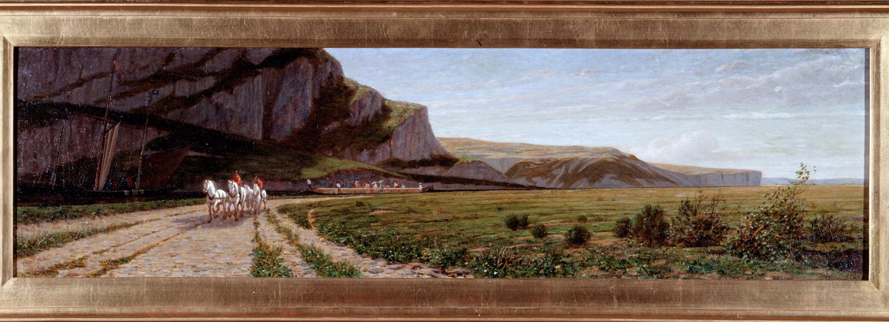 Krydser Crinan Canal, Skotland Maleri af Ernesto Bertea (1836-1904) af Ernesto Bertea