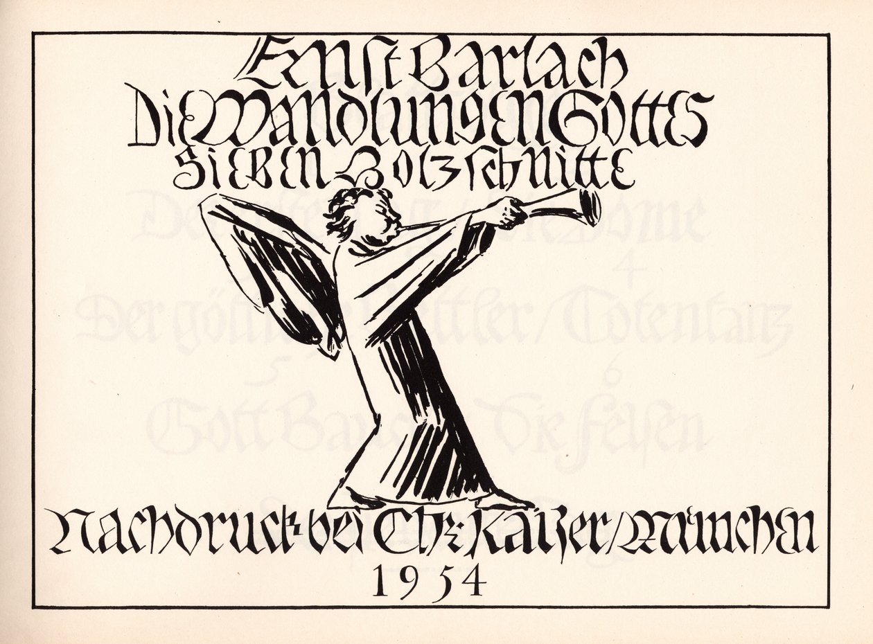 Guds forandringer - Titelside af Ernst Barlach