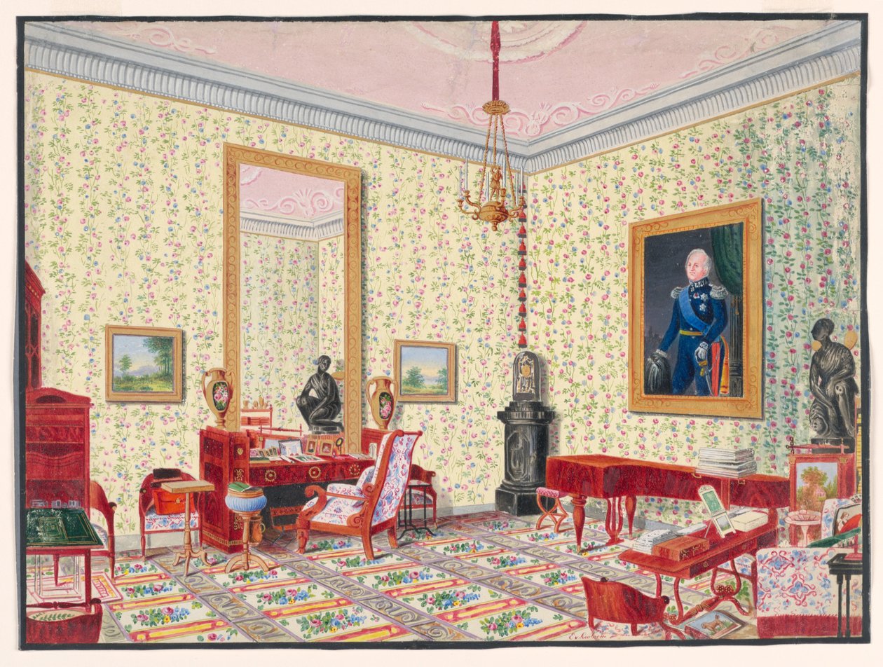 Studiet af storhertuginde Cecily von Oldenburg af Ernst Christian Anton von Lautzow