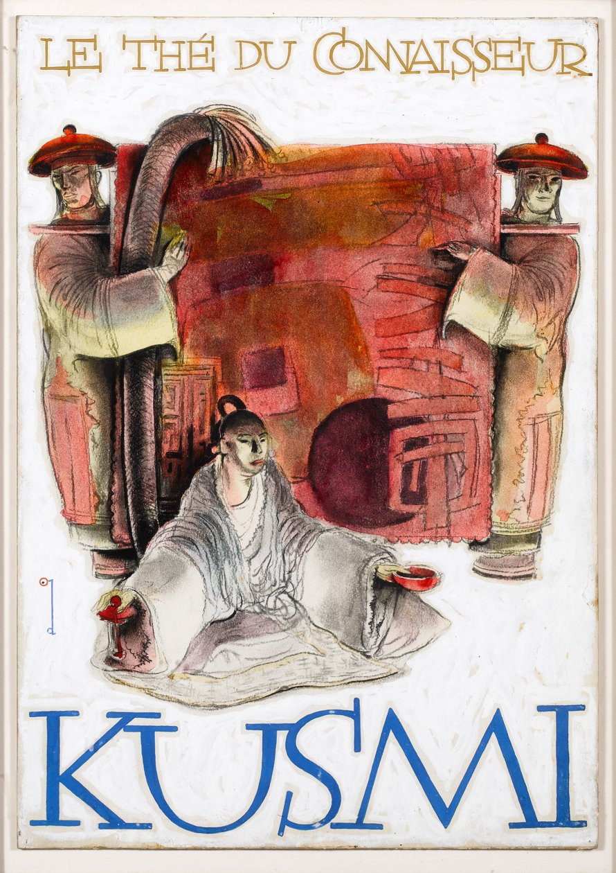 Kusmi, kenderens te (blyant og gouache på papir lagt om bord) af Ernst Deutsch Dryden