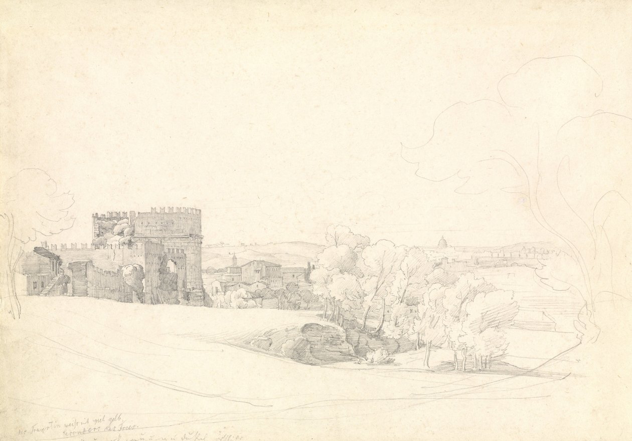 Via Appia Antica med Cecilia Metellas grav af Ernst Fries