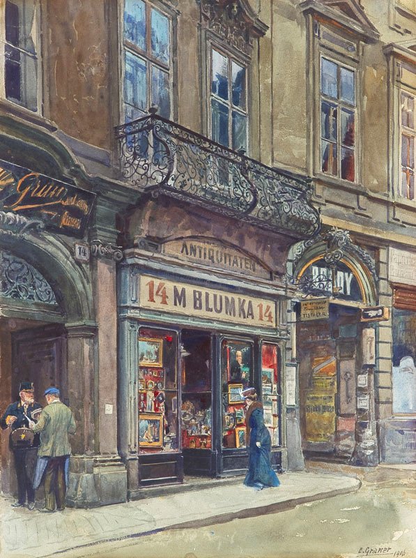 Die Weihburggasse i Wien Engelsk: Weihburggasse i Viennan af Ernst Graner