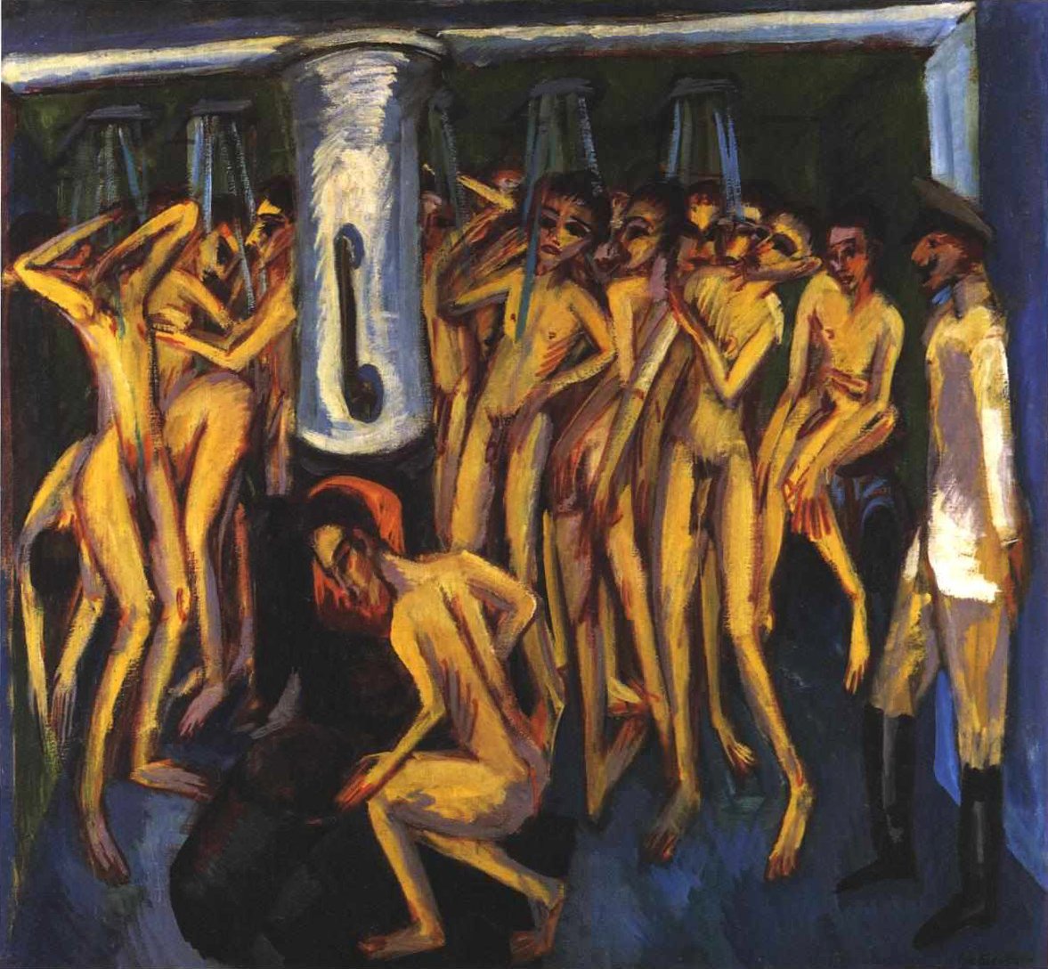  The soldier bathhnTysk: The soldier bath eller Artillerymenn af Ernst Ludwig Kirchner