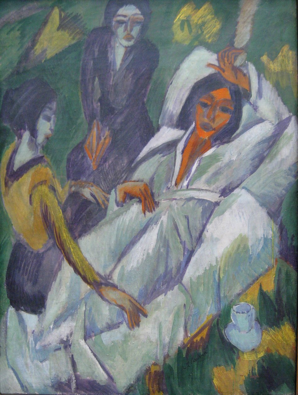 Kvinder der har te af Ernst Ludwig Kirchner
