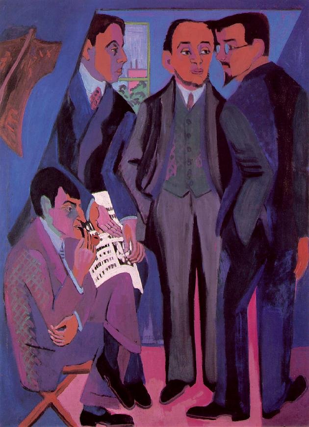 En gruppe kunstnere af Ernst Ludwig Kirchner