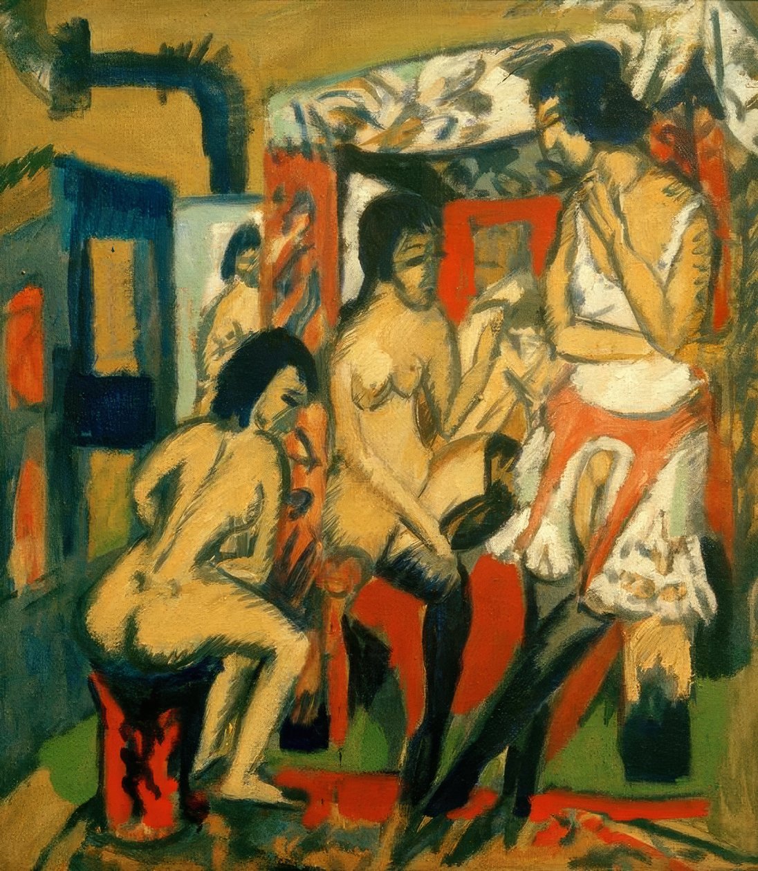 Nøgenbilleder i studiet af Ernst Ludwig Kirchner