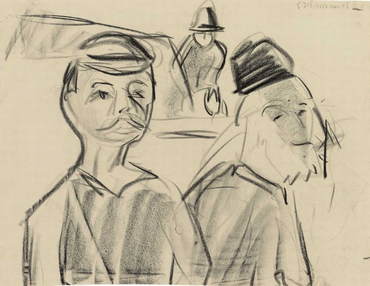 Alpine landmænd af Ernst Ludwig Kirchner