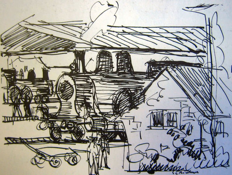 Davos togstation af Ernst Ludwig Kirchner
