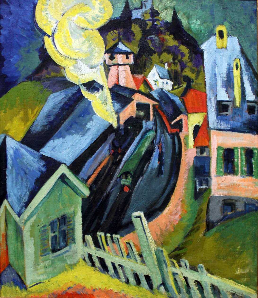 Koenigstein togstation af Ernst Ludwig Kirchner