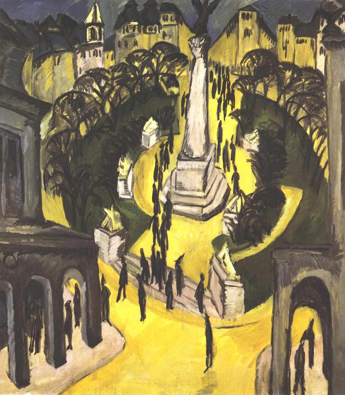 Belle Aliance Square i Berlin af Ernst Ludwig Kirchner