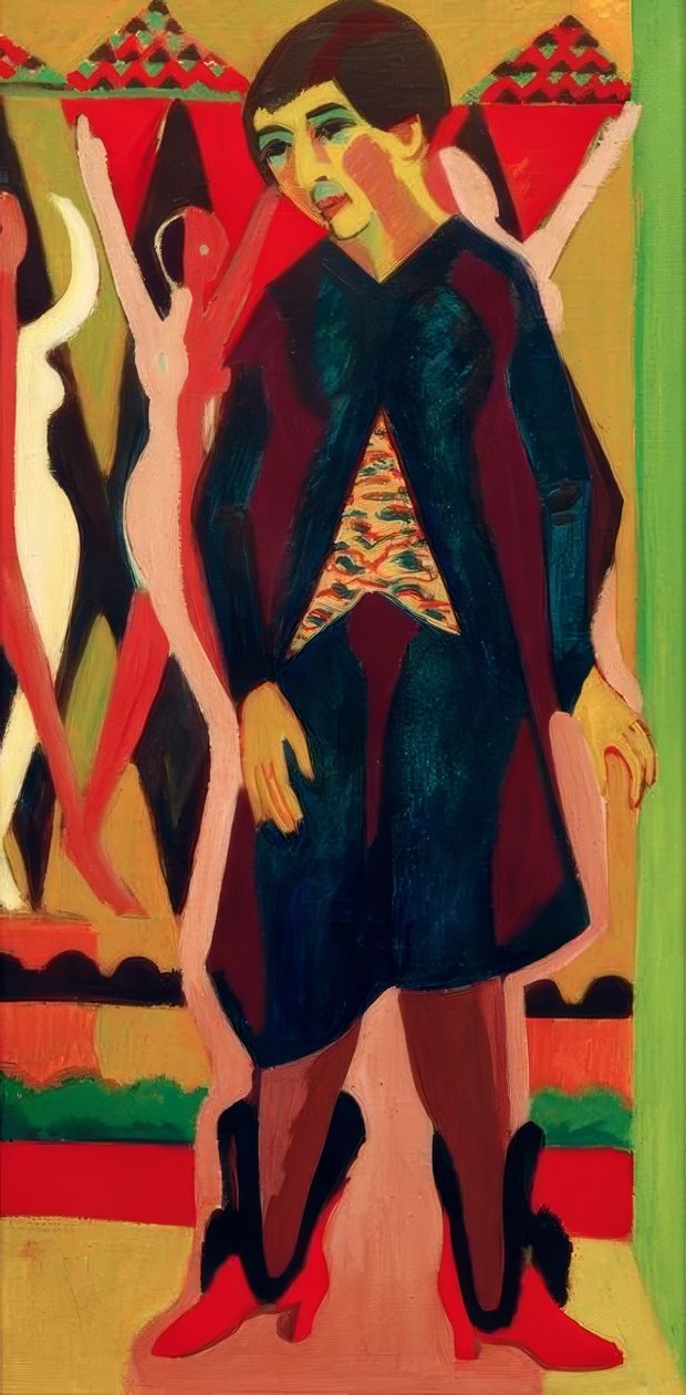 Portræt af Anna Müller af Ernst Ludwig Kirchner