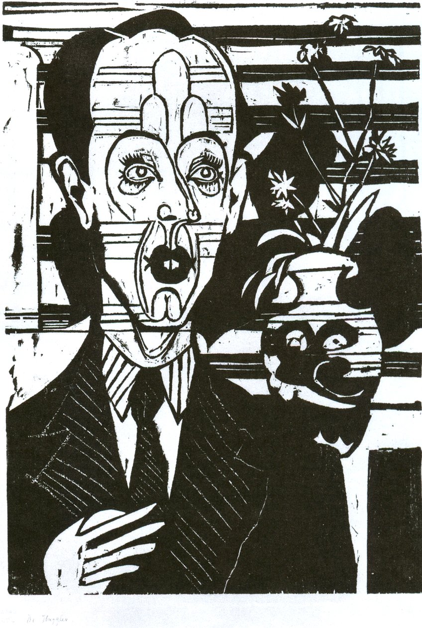 Bildnis Dr Huggler  af Ernst Ludwig Kirchner