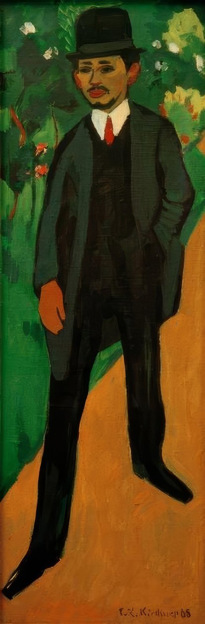 Portræt af Erich Heckel af Ernst Ludwig Kirchner