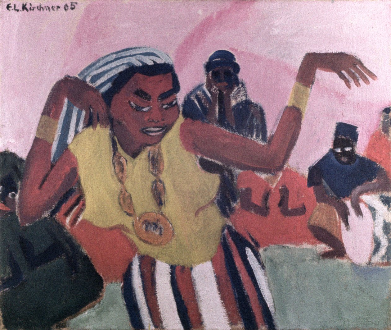 Sort danser, 1909 af Ernst Ludwig Kirchner