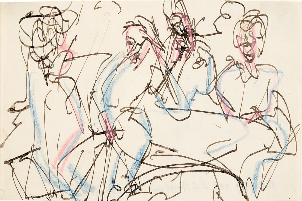 Bordel scene af Ernst Ludwig Kirchner