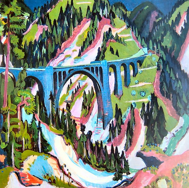 Bro i nærheden af Wiesen af Ernst Ludwig Kirchner