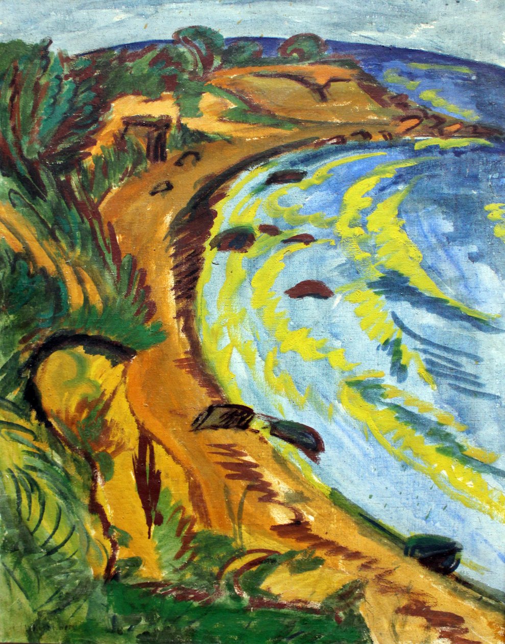 Bugt på Femern -kysten af Ernst Ludwig Kirchner