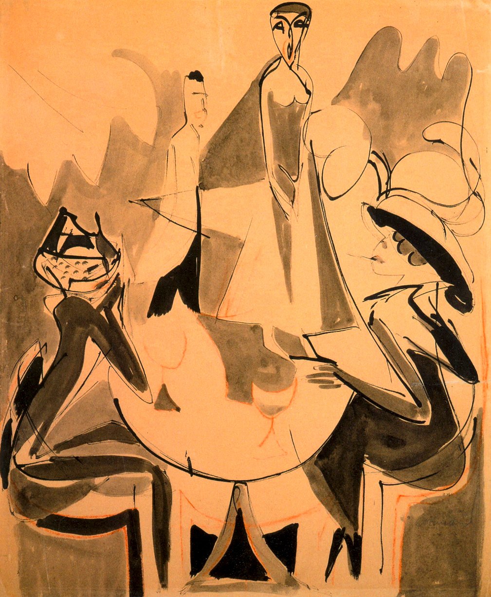 Cafe Chantant II af Ernst Ludwig Kirchner
