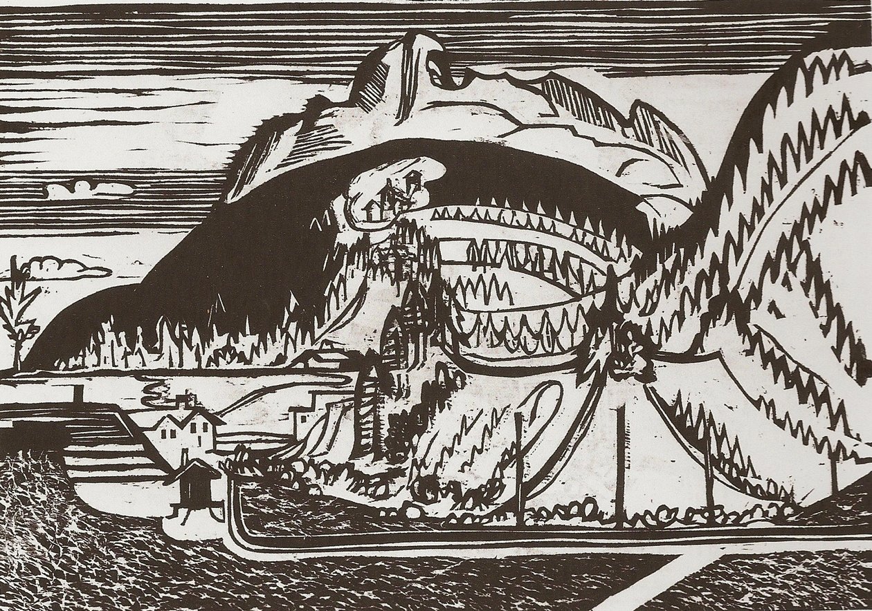 Clavadeler Berg  af Ernst Ludwig Kirchner