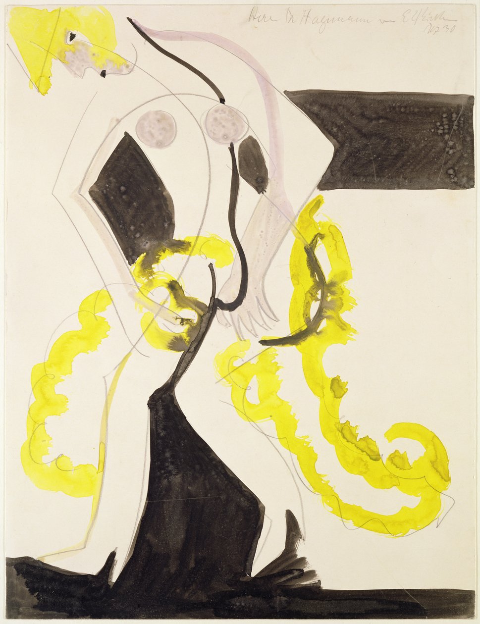 Danser med et gult sjal af Ernst Ludwig Kirchner