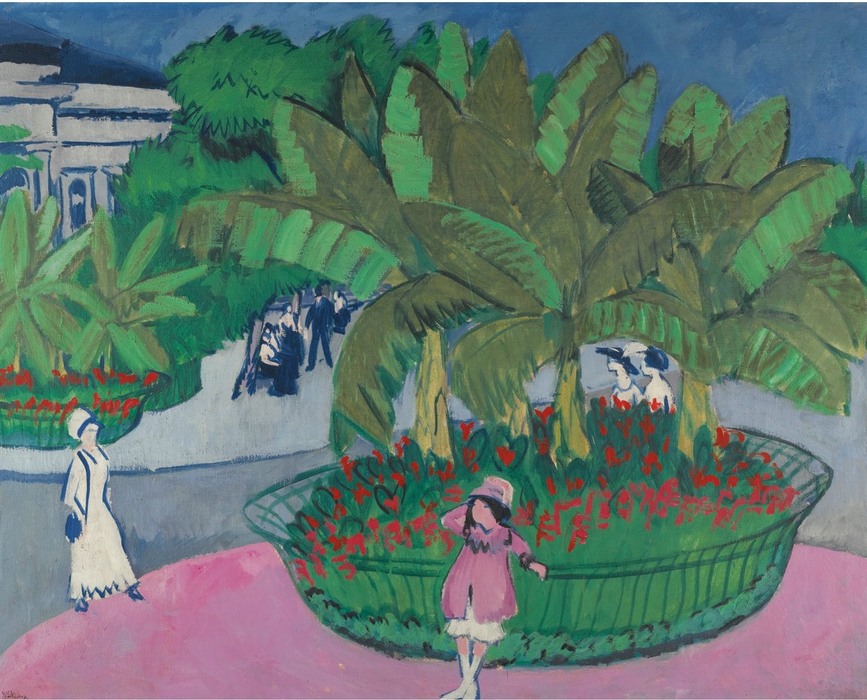 Boskett, Albertplatz i Dresden af Ernst Ludwig Kirchner
