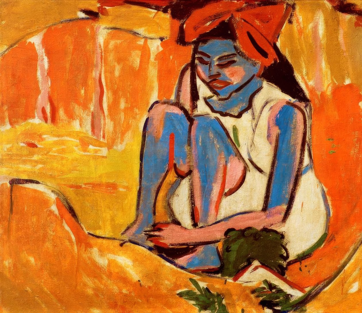 Den blå pige i solen af Ernst Ludwig Kirchner