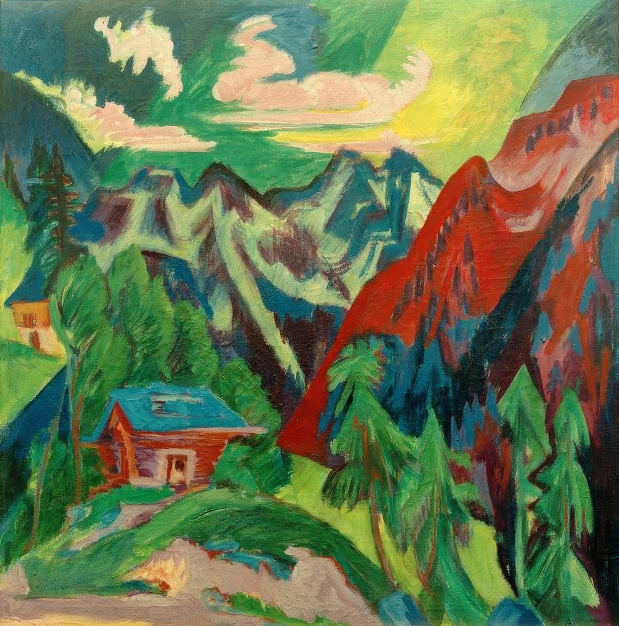 Klosters bjergene af Ernst Ludwig Kirchner