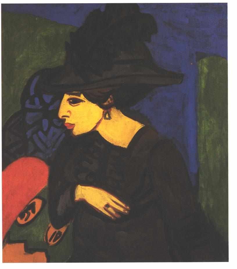 Dodo med en fjerhat af Ernst Ludwig Kirchner
