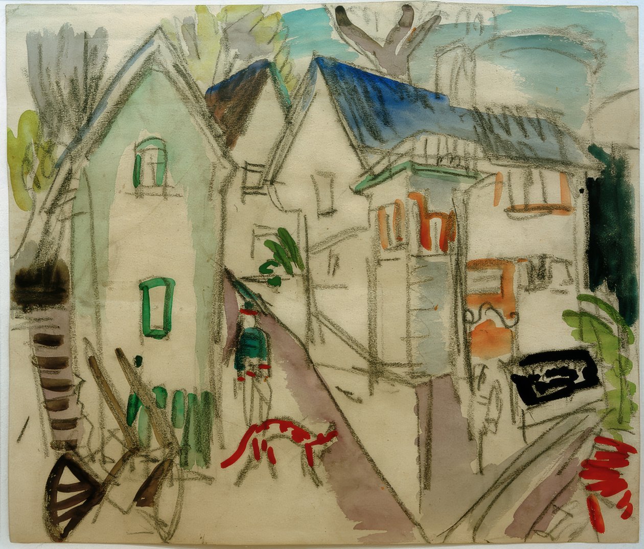Landsbygade i Taunus nær Koenigstein af Ernst Ludwig Kirchner