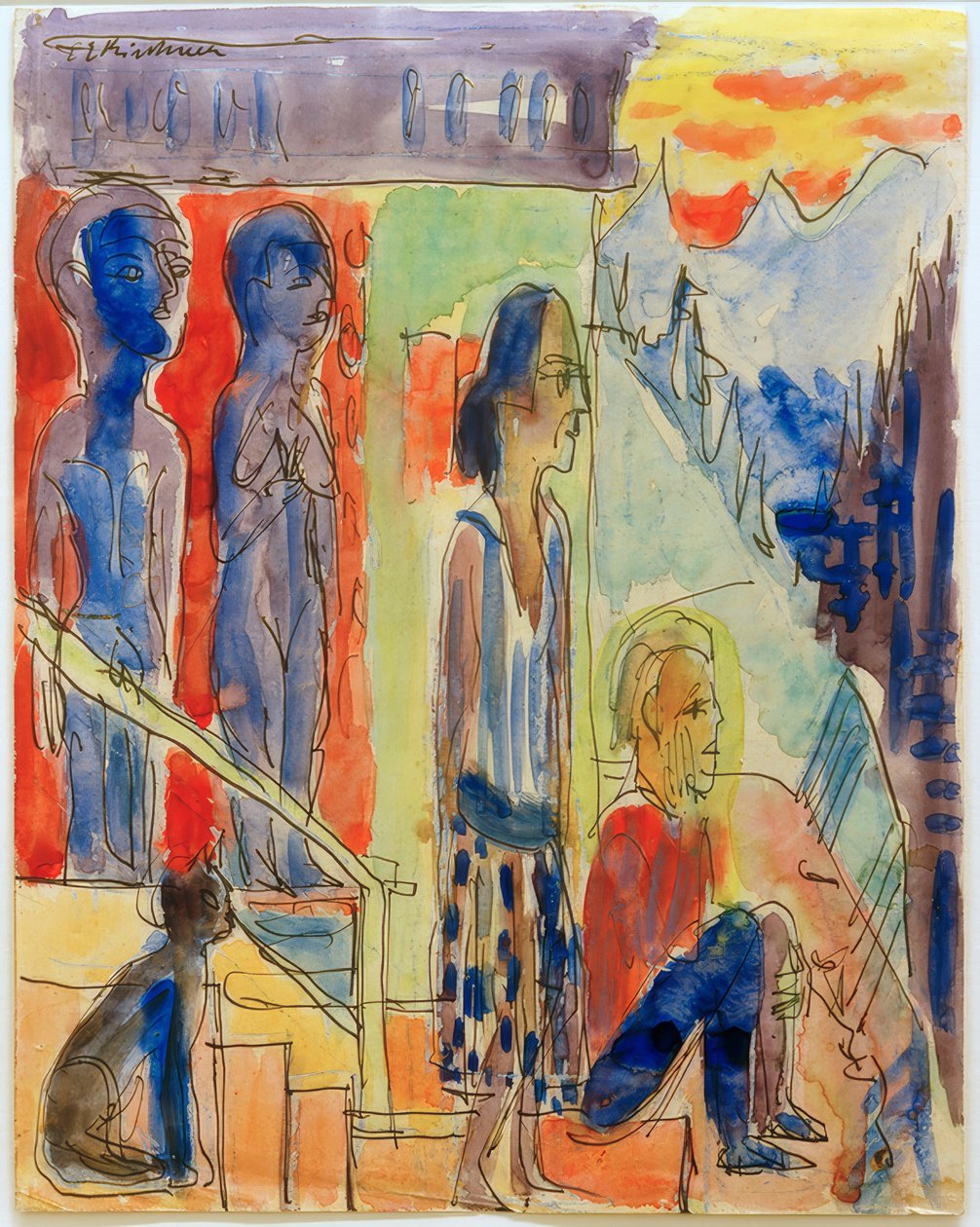 E.L.Kirchner, Før solopgang af Ernst Ludwig Kirchner