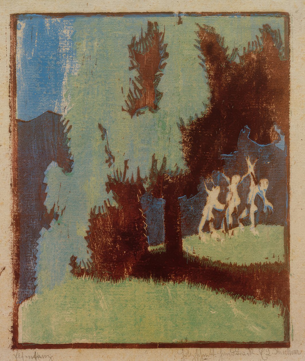 Elf dans i måneskin af Ernst Ludwig Kirchner