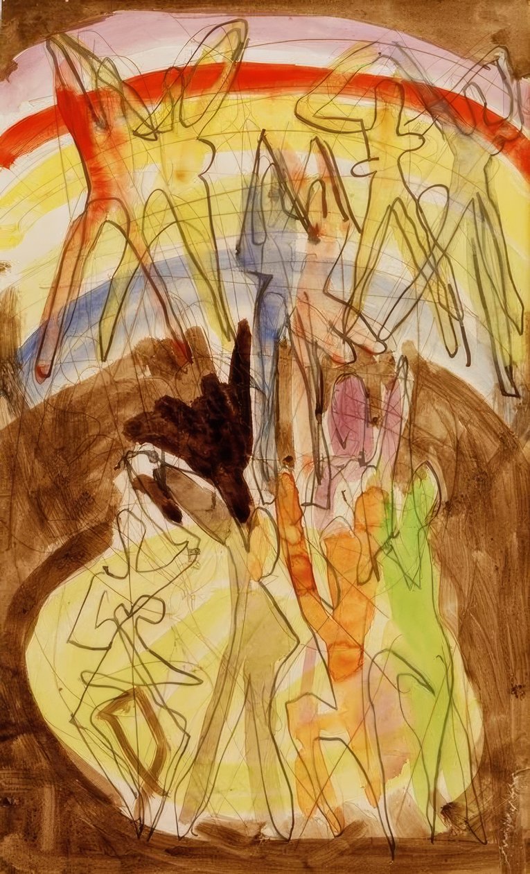 Farvedans (bagvæg) af Ernst Ludwig Kirchner