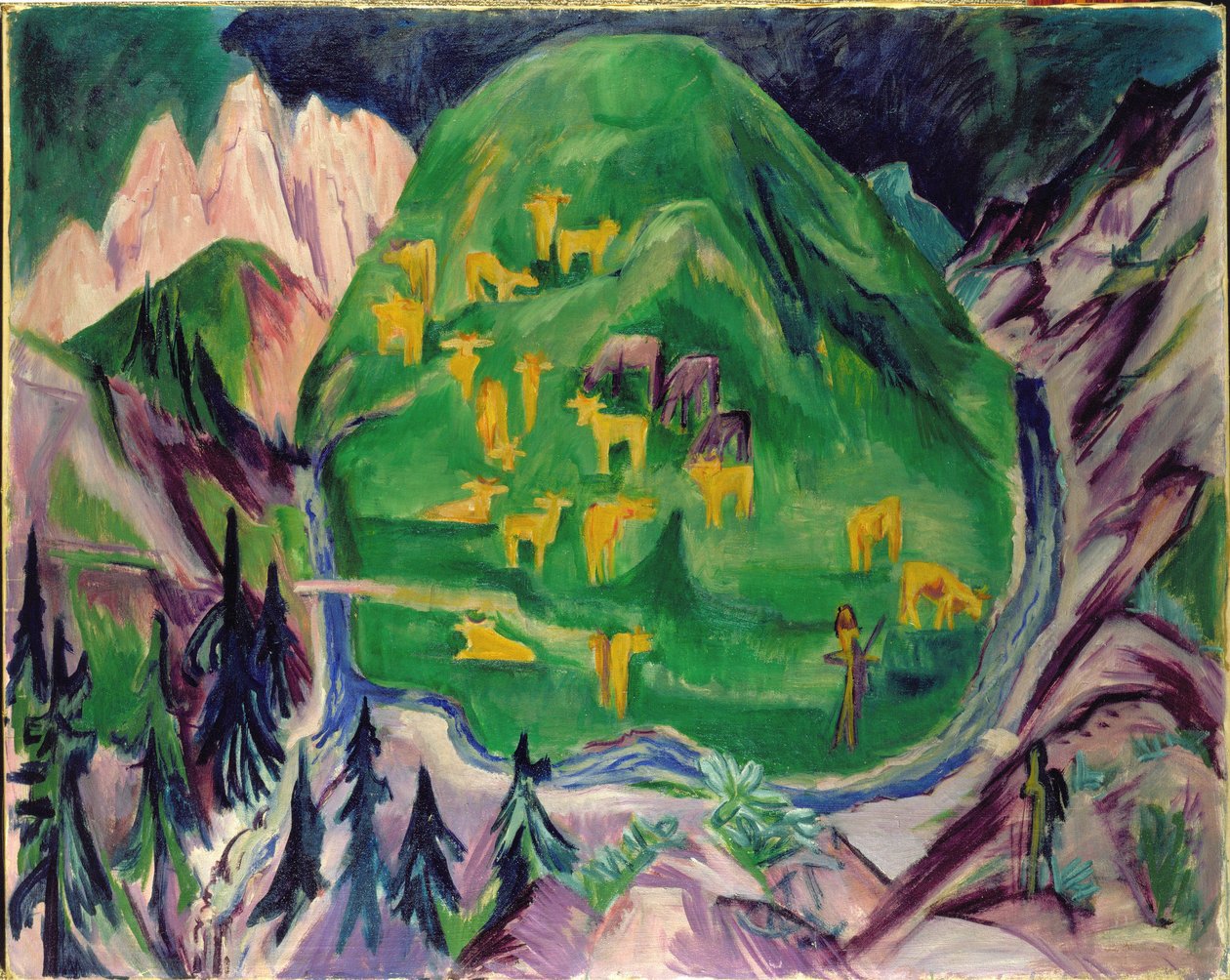 Husdyrmarken, 1918 af Ernst Ludwig Kirchner