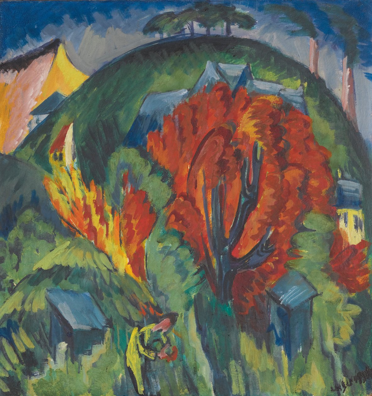 Galgenberg i Jena af Ernst Ludwig Kirchner