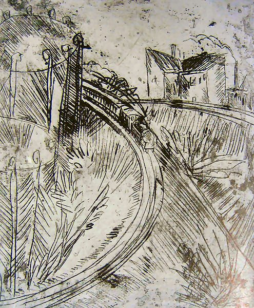Gasometer i Schöneberg af Ernst Ludwig Kirchner