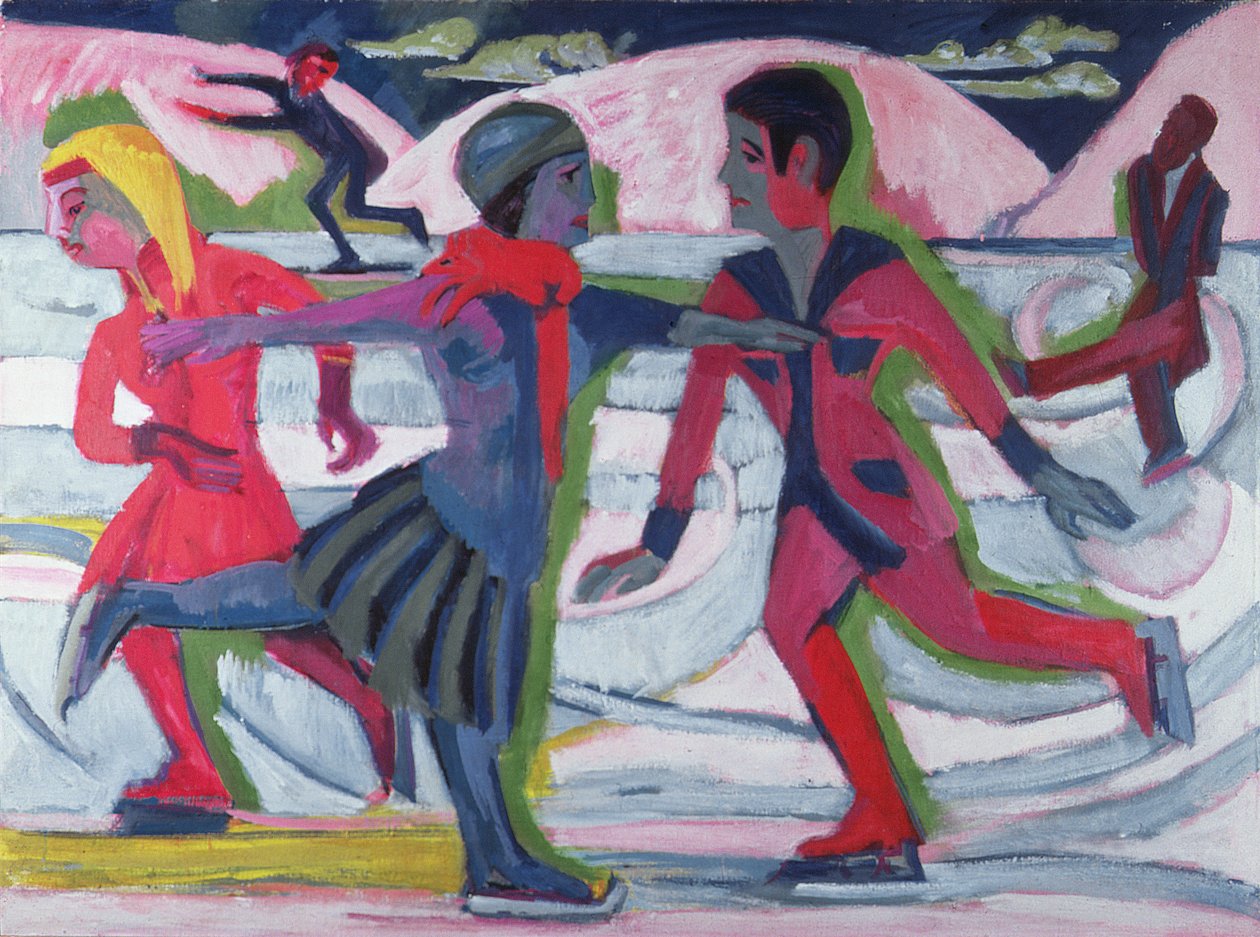 Skøjteløbere af Ernst Ludwig Kirchner