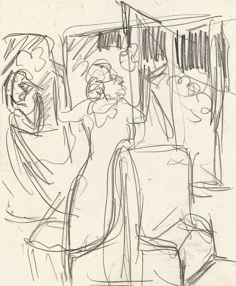 På toget af Ernst Ludwig Kirchner