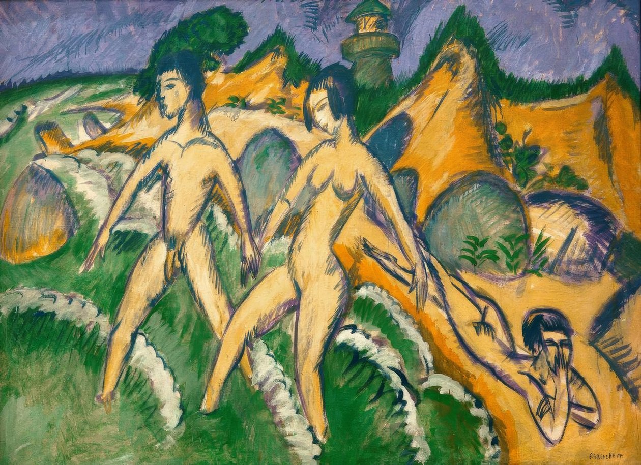 Træd i havet af Ernst Ludwig Kirchner