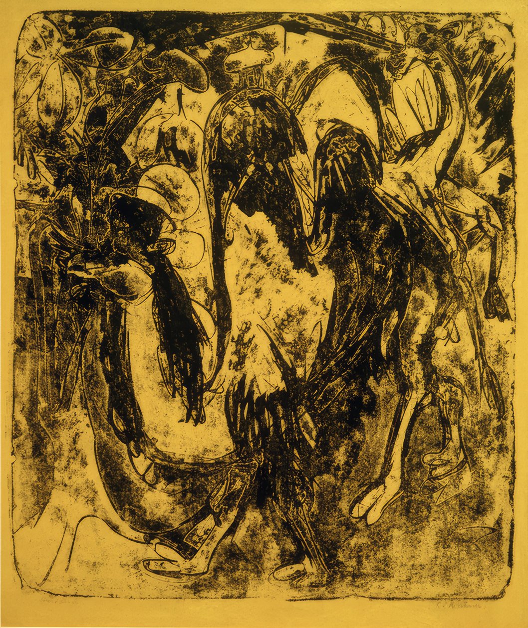 Kamel og dromedar af Ernst Ludwig Kirchner